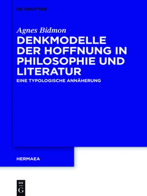 cover image of Denkmodelle der Hoffnung in Philosophie und Literatur